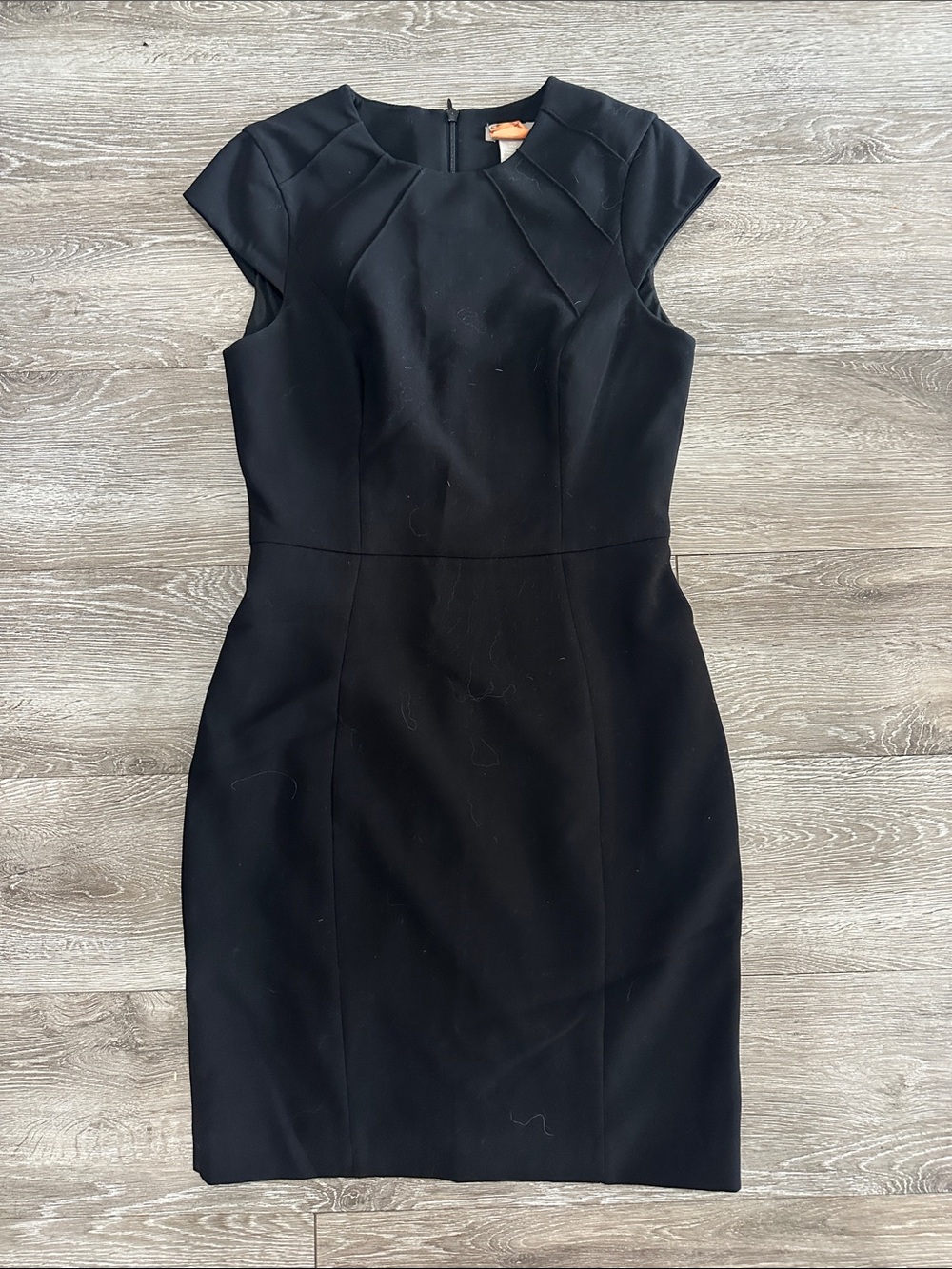 H&M Black Cap Sleeve Pencil Dress